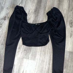 Zara Bustier sweetheart crop top